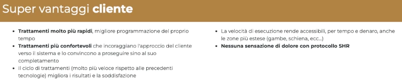 vantaggi cliente depilazione laser